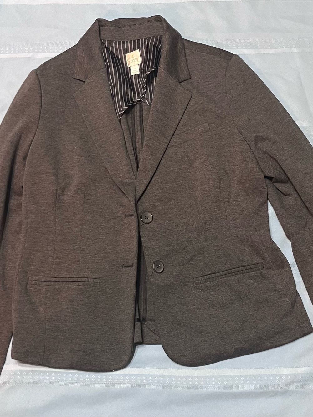 LC Lauren Conrad Dark Gray Two-Button Blazer